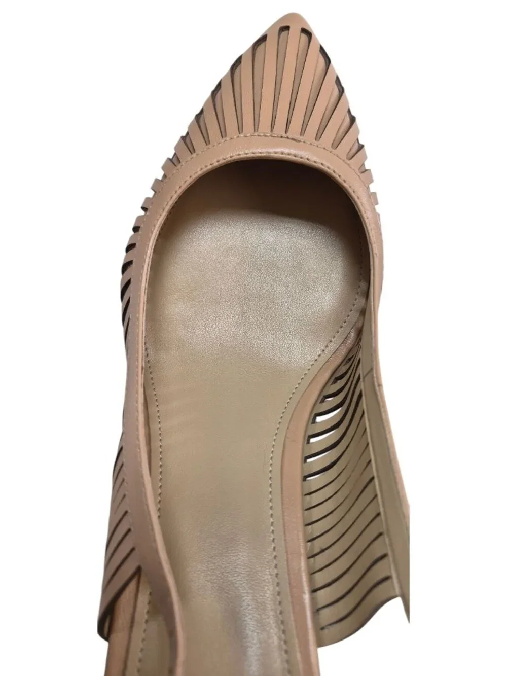 Marc Fisher LTD Zabie Natural Leather Block Heel Slingback Pumps Size 9.5M - Picture 13 of 16